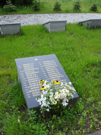 Памятная плита на воинском братском кладбище (Беюкрогс)