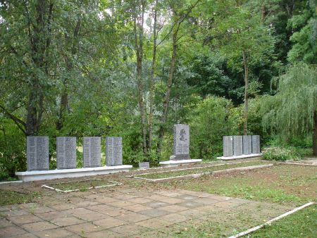 Общий вид воинского братского кладбища (Даудзварды, волость Межотнес)