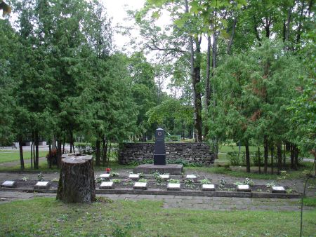 Общий вид воинского братского кладбища (Яунелгава, улица Елгавас)