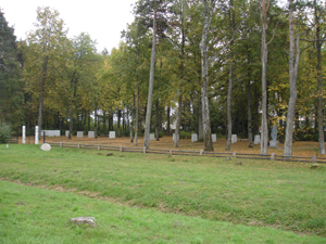 Общий вид братских могил советских воинов (Елгава, кладбище Норауку)