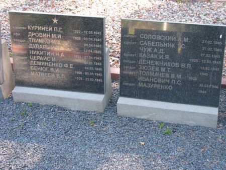 Памятные плиты на братской могиле (Руцава, волость Руцавас)