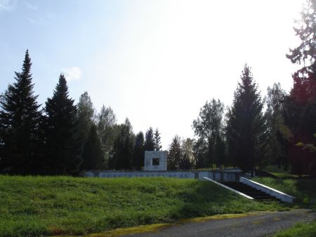 Общий вид воинского братского кладбища (Сприндули, волость Лиепнас)